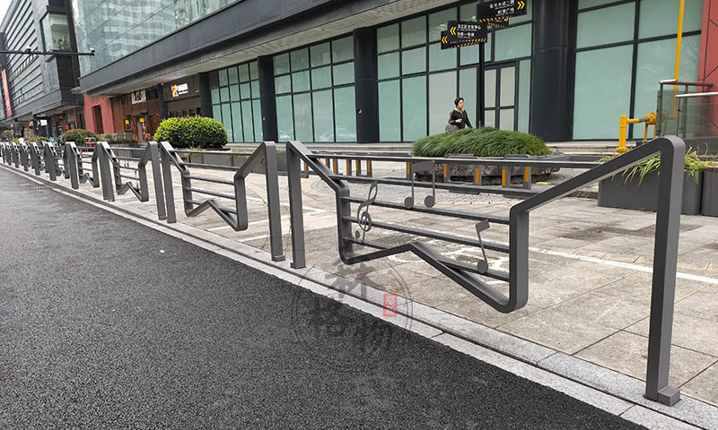 杭州音符款景觀鐵藝護欄隔離方案