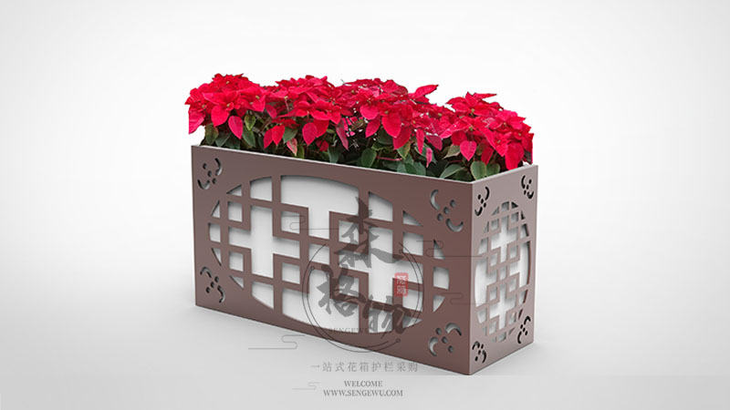 商場鏤空雕刻藝術(shù)花箱