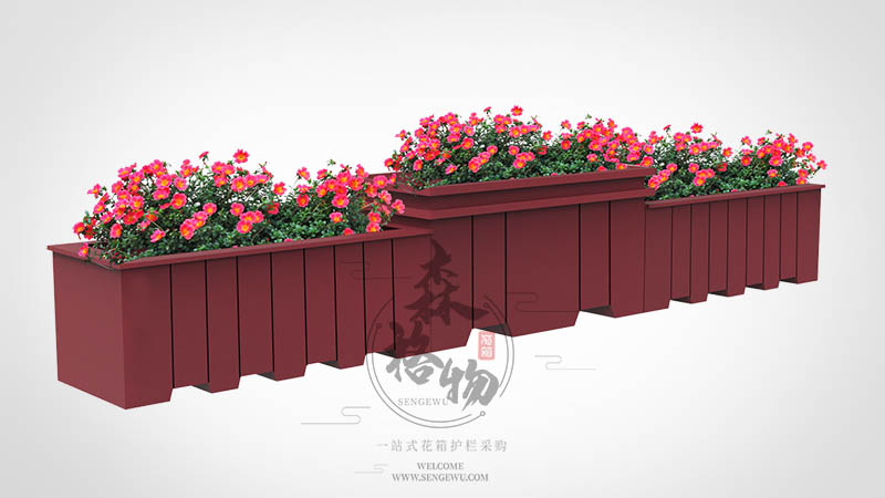 浙江紅色條形不銹鋼組合花箱