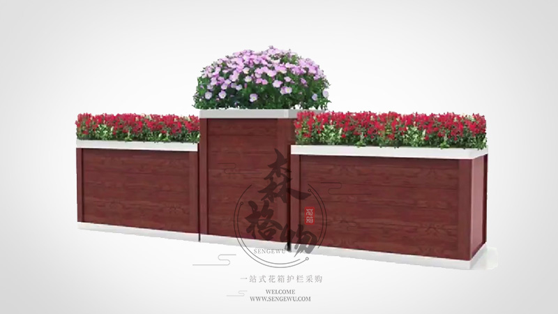 撫州咖色包邊道路不銹鋼花箱